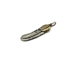 2pcs/Set Brass Charm Feathers Decoration Accessories Jewelry lot