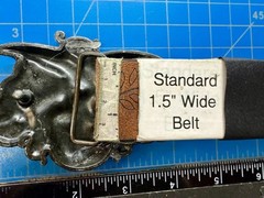 Vampire Teeth Skull Crossed Sword&rsquo;s Cutout Halloween Gothic Biker Belt Buckle