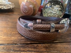 Very Navajo James Reid style Sterling Silver Belt Buckle 38-42-1.3/8-.75🦬✅