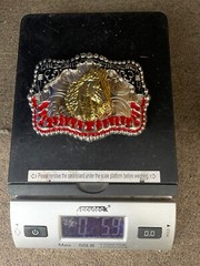 Western Buckle Gold Silver Red Black Red Horse Cowboy Buckle 2 » Hebilla Vaquero