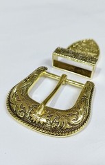 Western 3 piece buckle set cowboy cowgirl buckle for leather belt 1.5&Prime;, 38 mm