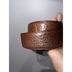 COACH Water Buffalo Leather Belt 30 Brown Gold Brass Buckle USA 8800 Vtg 34.5&Prime;