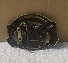 EAGLE IF GUNS ARE OUTLAWED ONLY OUTLAWS WILL HAVE GUNS WESTERN FUNNY BELT BUCKLE