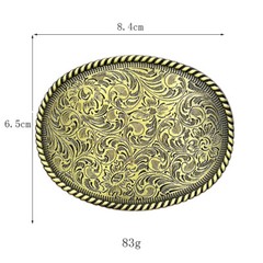 Gold Belt Engraved Oval Antique Copper Finish Western Cowboy Belt Buckle NEW