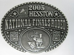 National Finals Rodeo Hesston 2005 NFR Youth (Small) Cowboy Buckle New AGCO PCRA