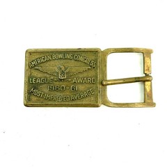 American Bowling Congress League Award 1960-61 Most Improved Metal Belt Buckle