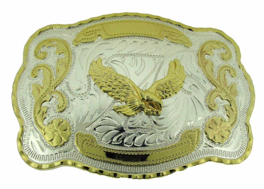 Eagle Belt Buckle Gold Silver Rodeo new Mens Cowboy Western American War Winged