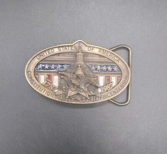 United States of America Constitution Bicentennial Belt Buckle Eagle Flag Ltd Ed