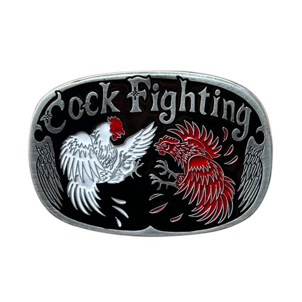 Vintage Cock Fighting Men&rsquo;s Western Cowboy Belt Buckle Rodeo Wear Fit 1.5&Prime; Belts