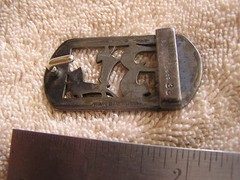 Vintage Marshall Field Co. Hand Made Belt Buckle Sterling Silver