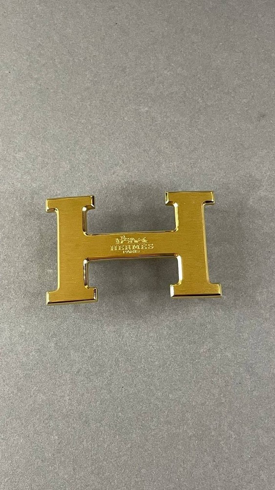 Gold H Shape Belt Buckle Brushed Gold Metal Hardware Statement Buckle