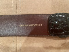 HUGE! Kieselstein-Cord Sterling Alligator Buckle And Black Alligator Belt Size 2