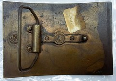 Lot of 2 Belt Buckles: State of Texas by Justin Boots & Dalton Gang 1892 Bank