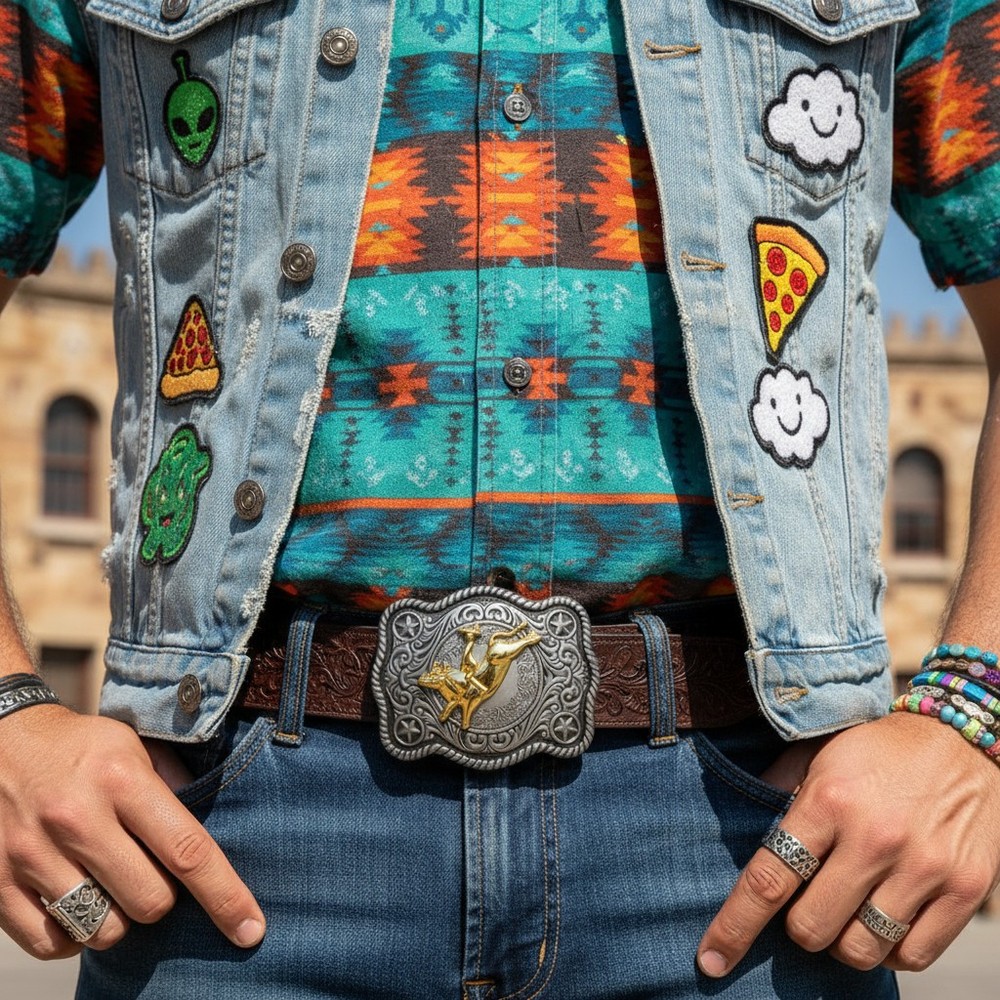Men Women Belt Buckle Silver Metal Western 3D Rodeo Gold Bull Rider Accessory