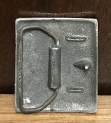 Vintage Jesse McLeod Design Pewter Belt Buckle Indiana Metal Craft 1-7/8”x 2-1/8
