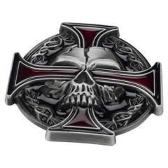 Cross Skull Belt Buckle Western Cowboy Motorcycle Riding Belt Buckle