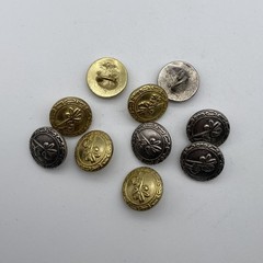Brass Round Classic Sewing Button Clothing Button Replacement lot