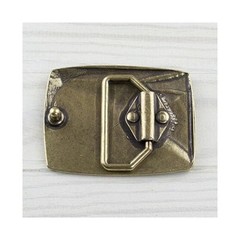 Rectangular Metal Belt Buckle in Industrial Design – Modern & Masculine