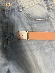 Men’s Blue Light Wash Denim Straight Jeans Regular Fit Button 5-Pocket Logo