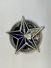 Star Blue And Black Color Pewter Great American Products Belt Buckle