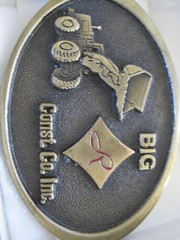 Belt Buckle Advertising Big R Construction Co. Limited Edition Numbered 1988