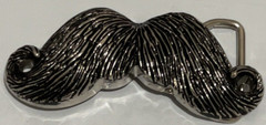 Mustache Belt Buckle Metal Psychobilly Rockabilly Biker Punk Heavy Funny