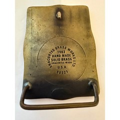 Vintage 1983 Arco Metals Company Logan Plant Project Solid Brass Belt Buckle USA