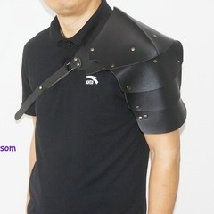 Battle Knight Armor Pauldrons Cape Belt PU Chest Harness Shoulder Guards Gift