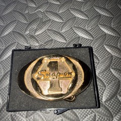 Vintage Snap On Tools Solid Brass Belt Buckle BTS SPP-455 Retro USA Gold