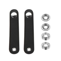 2Pcs Durable Black Bellows Buckle Belt Accessories for Bass Accordion Use