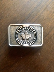 Montreal City Quebec Canada Maple Leaf MTL 514 Unisex Men’s Belt Buckle