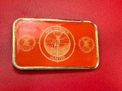 Nra Member Hunter – Rare Orange & Bass Color Gun Rights Collectors Belt Buckle
