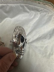 Two Vintage Skull Belt Buckles, Very Unique