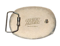 2010 Marvel Vintage Captain America Cartoon Masked Face Metal Belt Buckle