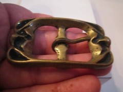 VINTAGE SOLID BRASS BELT BUCKLE – UNUSUAL DESIGN – GW-16