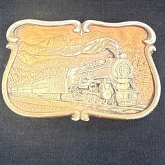 Vintage 1984 Bergamot Brass Works U-149 Steam Train 5473 Belt Buckle