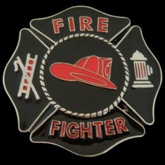 Fireman Firemen Firefighters FD Fire Dept Crest Red Belt Buckle Boucle Ceinture