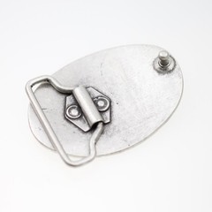Croc Motif Belt Buckle Dark Silver – Masculine Statement Design