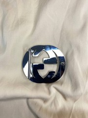 Double G 1.5` Belt Buckle Silver GG Logo 40 mm Replacement Buckle Designer Style