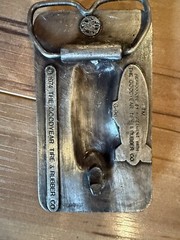 Vintage 1974 The Goodyear Blimp Tire & Rubber Co Pewter Belt Buckle