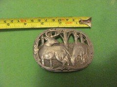 VINTAGE 1990 C+J INC. BELT BUCKLE CJ 1552. USA.