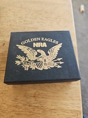 NIB NRA GOLDEN EAGLES 2015 COMMEMORATIVE LIMITED EDITION BELT BUCKLE NEVER USED