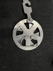 Rare Vintage Y2K Turbine Wheel Belt Buckle industrial Automotive Silver tone