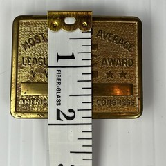 Vintage Bowling League Belt Buckle ABC Award Brass RARE Most Improved Average