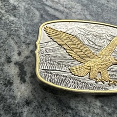 IMM 200th Anniversary American Eagle Silver & 24kt Gold Plated Belt Buckle