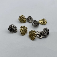 Leaf Design Sewing Button,Clothing Shank Button,Brass Sewing Button lot