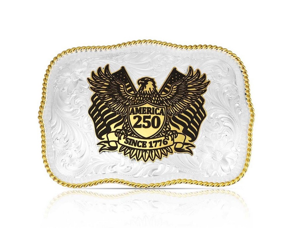 Montana Silversmiths Belt Buckle America 250th Silver Gold 860F-3508X