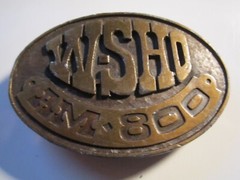 1980 WSHO AM-800 RADIO STATION BELT BUCKLE – HEAVY – GW-13