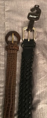 Dexter Womens Leather Belts -Lot of 2 – One Black One Brown Size M
