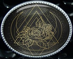 Sacred Geometry Belt Buckle – Mystic Rose Esoteric Handmade Buckle – 14